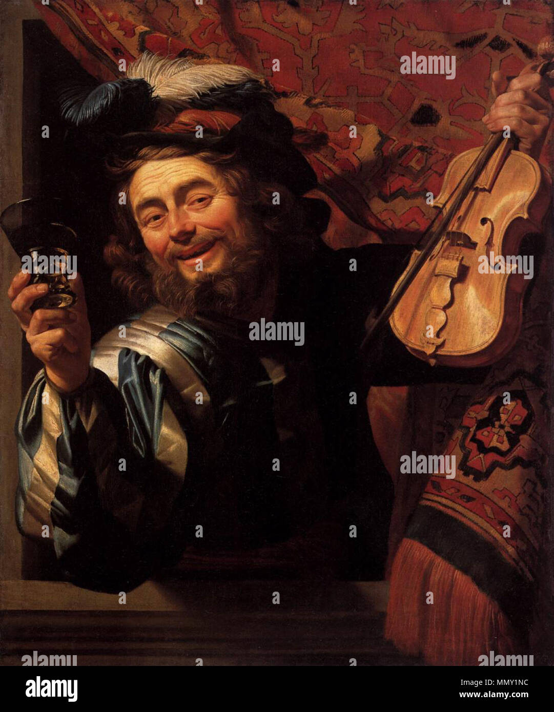 Der fröhliche Fiedler. 1623. Gerard van Honthorst - Der Fröhliche Fiedler - WGA 11662 Stockfoto Der fröhliche Fiedler. 1623. Gerard van Honthorst - Der Fröhliche Fiedler - WGA 11662 Stockfoto