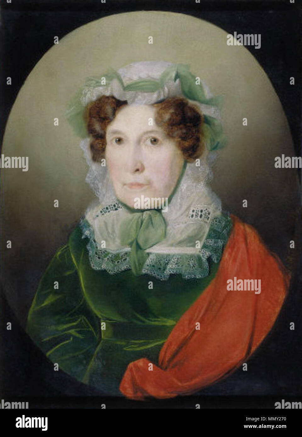 Englisch: Porträt des Sängers Gertrud Elisabeth Mara Deutsch: "Lauljatar Gertrud Elisabeth Mara portree". 1828. Gertrud Elisabeth Mara portrait Stockfoto