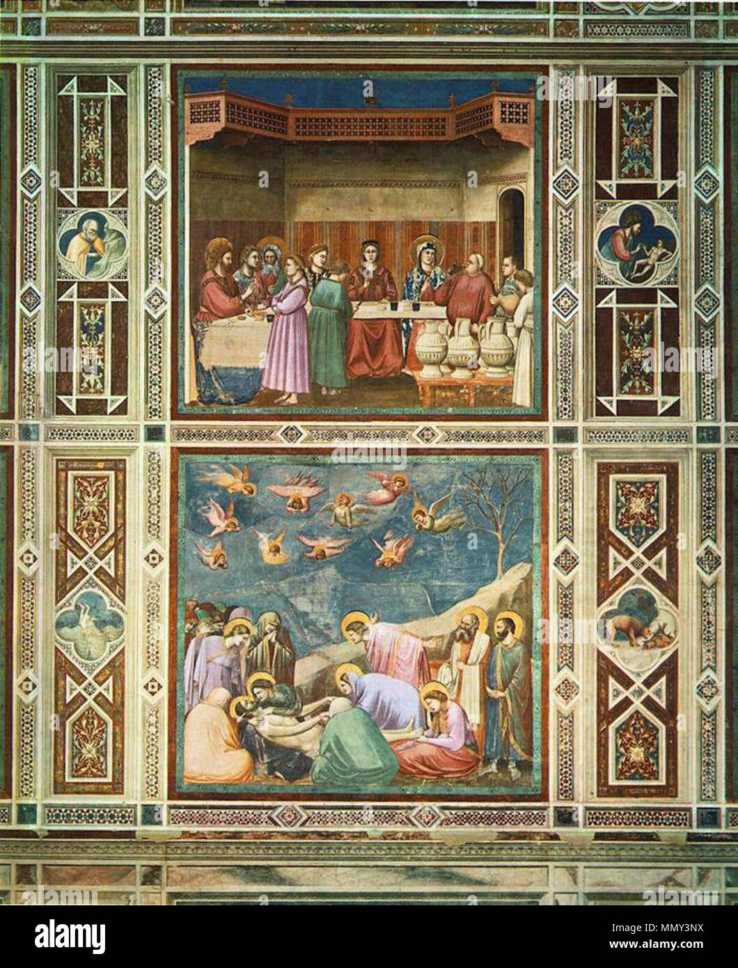 Zierbändchen. zwischen 1304 und 1306. Giotto di Bondone - Dekorative Bänder - WGA 09286 Stockfoto