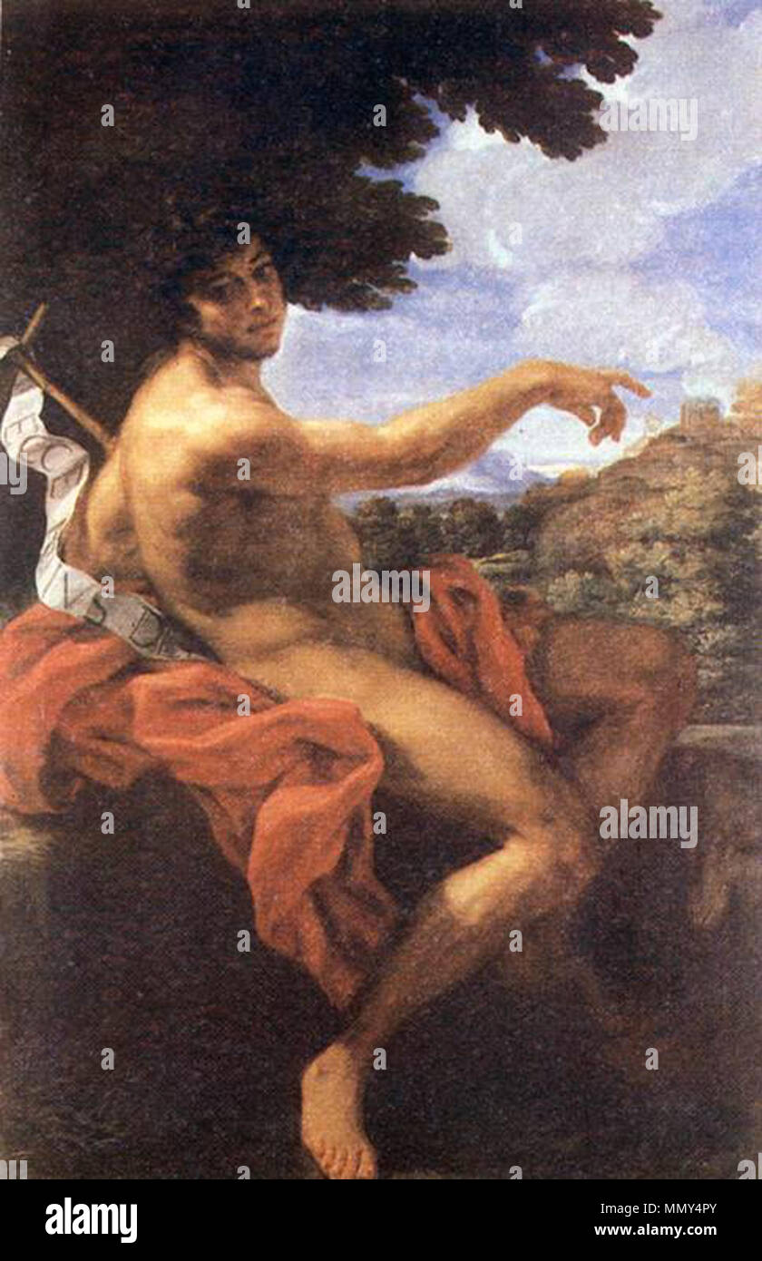 Englisch: Hl. Johannes der Täufer. ca. 1676. Giovanni Battista Gaulli Johannes der Täufer Stockfoto