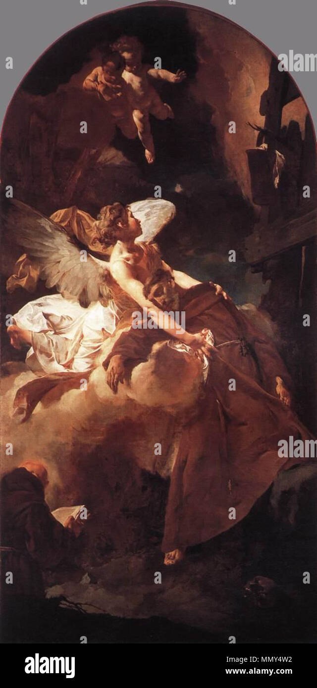 Englisch: die Ekstase des Hl. Franziskus. 1729. Giovanni Battista Piazzetta - die Ekstase des Hl. Franziskus - WGA 17423 Stockfoto