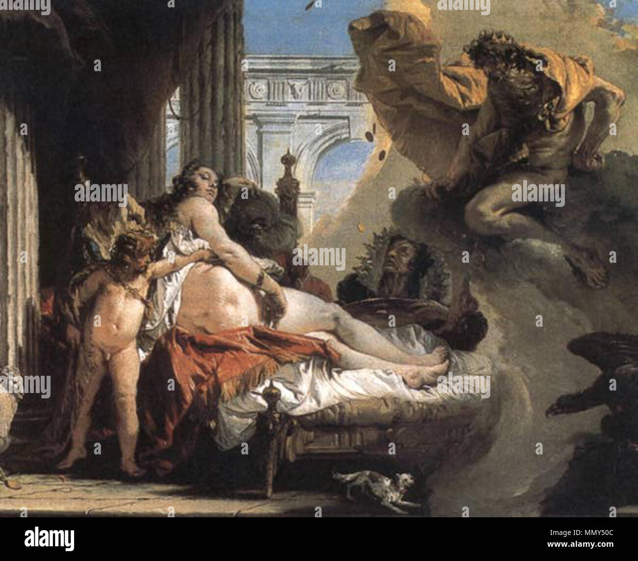 Giovanni Battista Tiepolo - Jupiter und Danaë-WGA 22265 Stockfoto