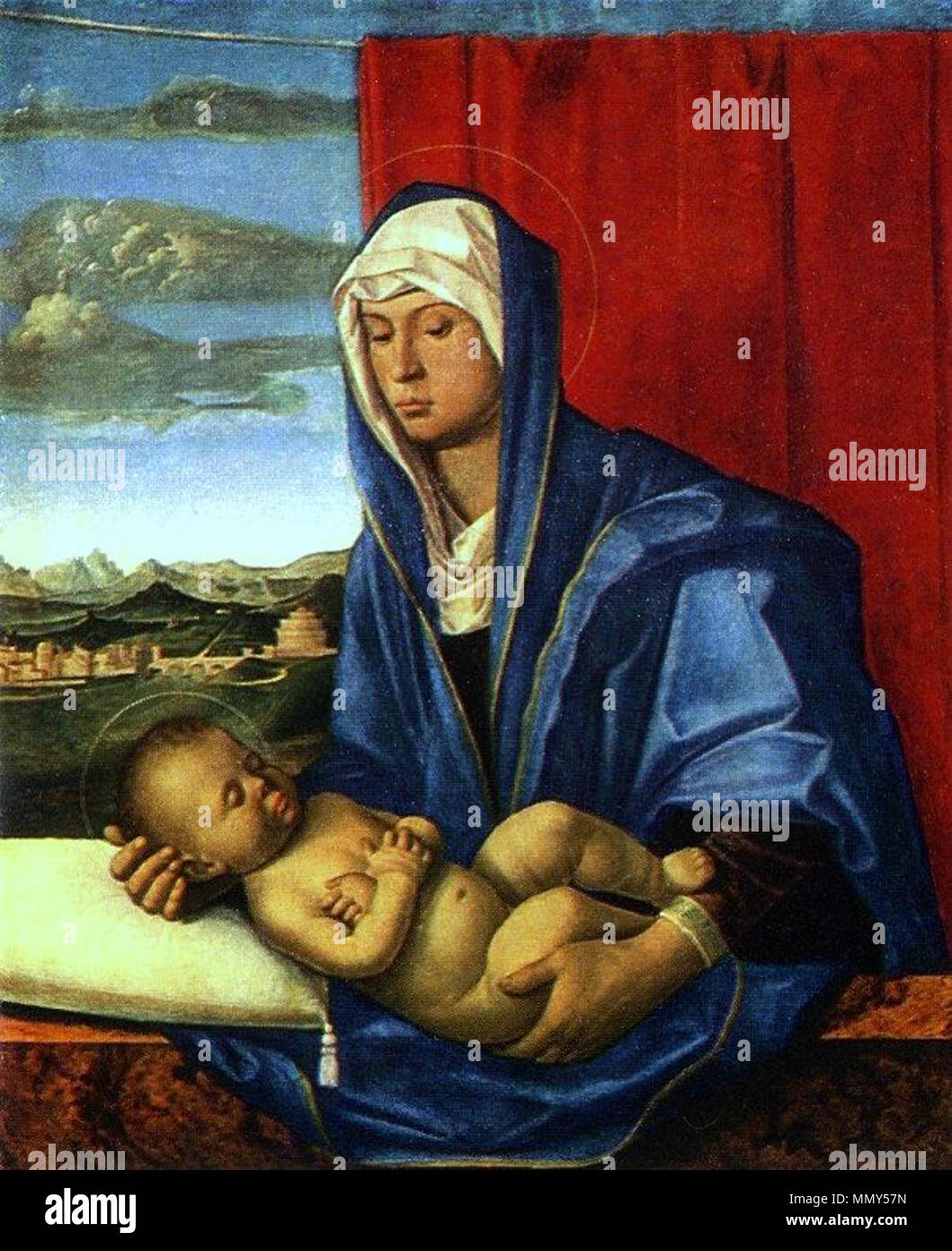 Madonna und Kind. 15. Jahrhundert. Giovanni Bellini Madonna mit Kind Stockfoto