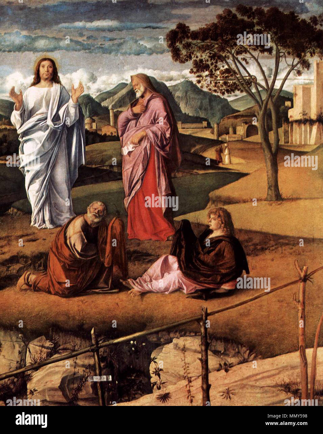 Englisch Verklarung Christi Detail Ca 1487 Giovanni Bellini Trasfigurazione Di Napoli 03 Stockfotografie Alamy