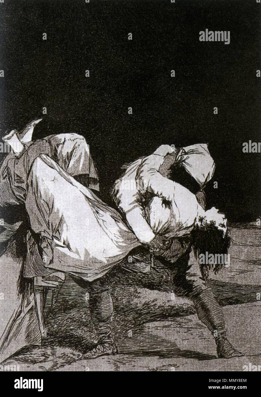 Spanisch: Capricho? 8: ¡Que Se La llevaron! So trugen sie weg!. zwischen 1797 und 1798. Goyas Caprichos 1. Stockfoto