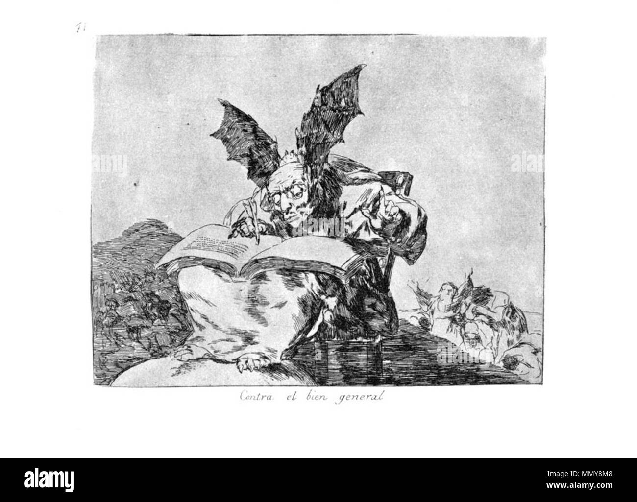 . Platte71: Contra el bien Allgemein (gegen das Gemeinwohl). 1810er. Francisco Goya (1746 - 1828) Alternative Namen Francisco Goya Lucientes, Francisco de Goya y Lucientes, Francisco José de Goya Lucientes Beschreibung spanischer Maler, Grafiker, Lithograph, Kupferstecher und Radierer Datum der Geburt / Tod 30 März 1746 16. April 1828 Ort der Geburt / Todes Fuendetodos Bordeaux Standort Madrid, Zaragoza, Bordeaux Authority control: Q 5432 VIAF:?:? ISNI 54343141 0000 0001 2280 1608 ULAN:?? n 500118936 LCCN: 79003363 NLA:? 36545788 WorldCat Goya-Guerra (71) Stockfoto