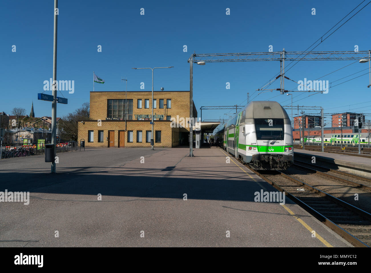 TURKU, FINNLAND - 10.05.2018: Bahnhof von Turku, Finnland Stockfoto