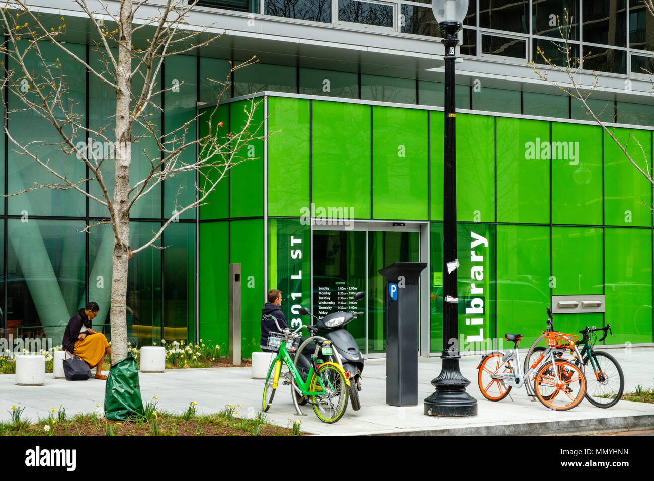 West End Bibliothek, Westlight Kondominien, 2301 L Street NW, Washington DC Stockfoto
