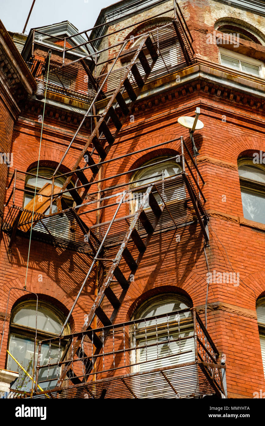 Notausgang, 2525 Pennsylvania Avenue NW, Washington DC Stockfoto
