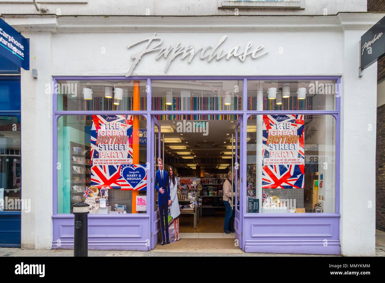 Die Vorderseite der Schnitzeljagd Store auf Peascod Street n Windsor, Großbritannien. Stockfoto