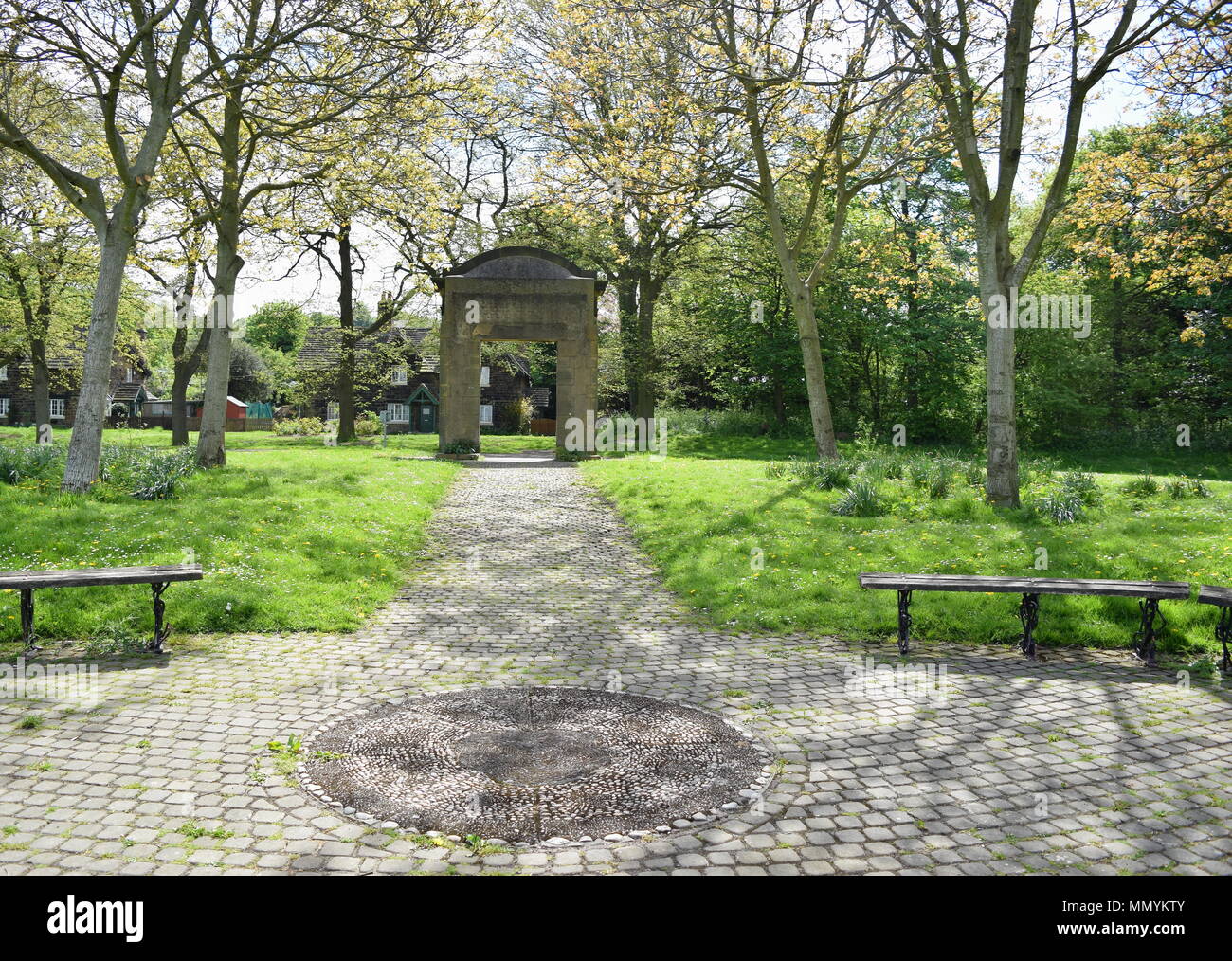 Bogen im Park von Sheffield England Großbritannien Stockfoto
