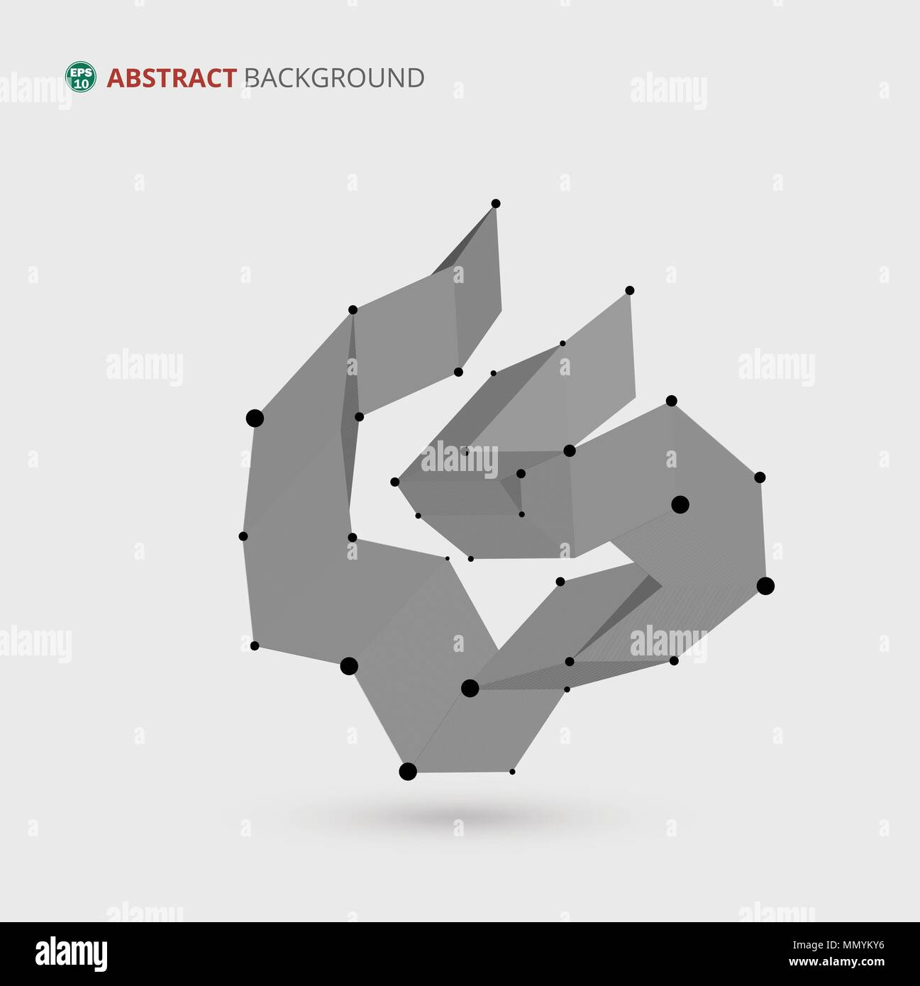 Zusammenfassung von geometrischen freie Form Hintergrund, Illustration Vector EPS 10. Stock Vektor