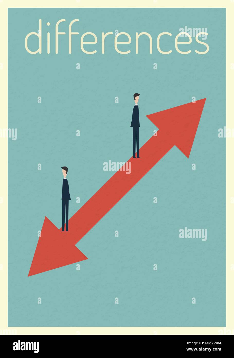 Verschiedene Pfeil. Eps 10 Vector Illustration, Symbol, Wachstum, Wirtschaft, Investitionen, Technologie, Führung, erfolgreiche Vision und Idee, Konzept, Minimali Stock Vektor