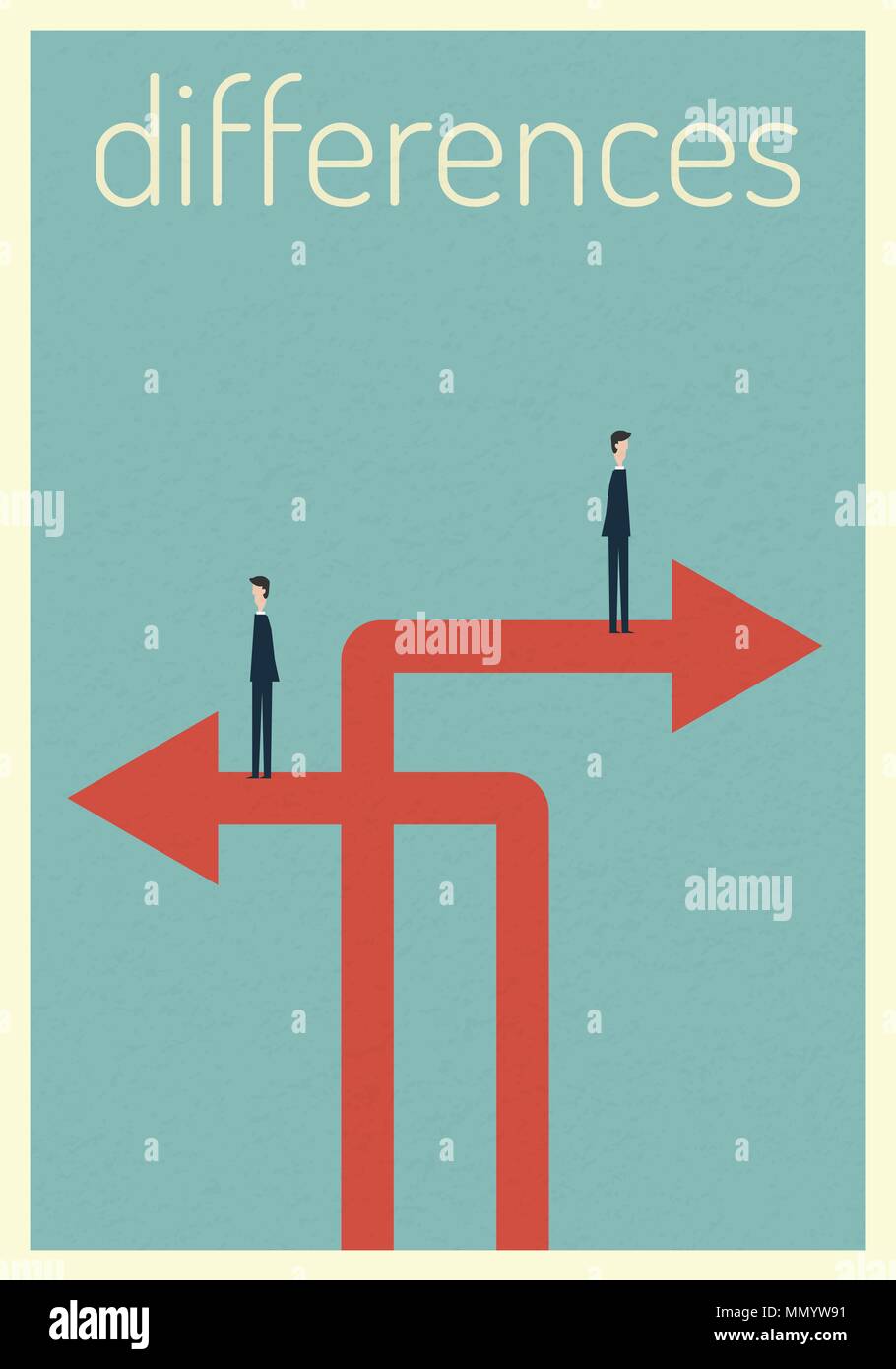 Verschiedene Pfeil. Eps 10 Vector Illustration, Symbol, Wachstum, Wirtschaft, Investitionen, Technologie, Führung, erfolgreiche Vision und Idee, Konzept, Minimali Stock Vektor