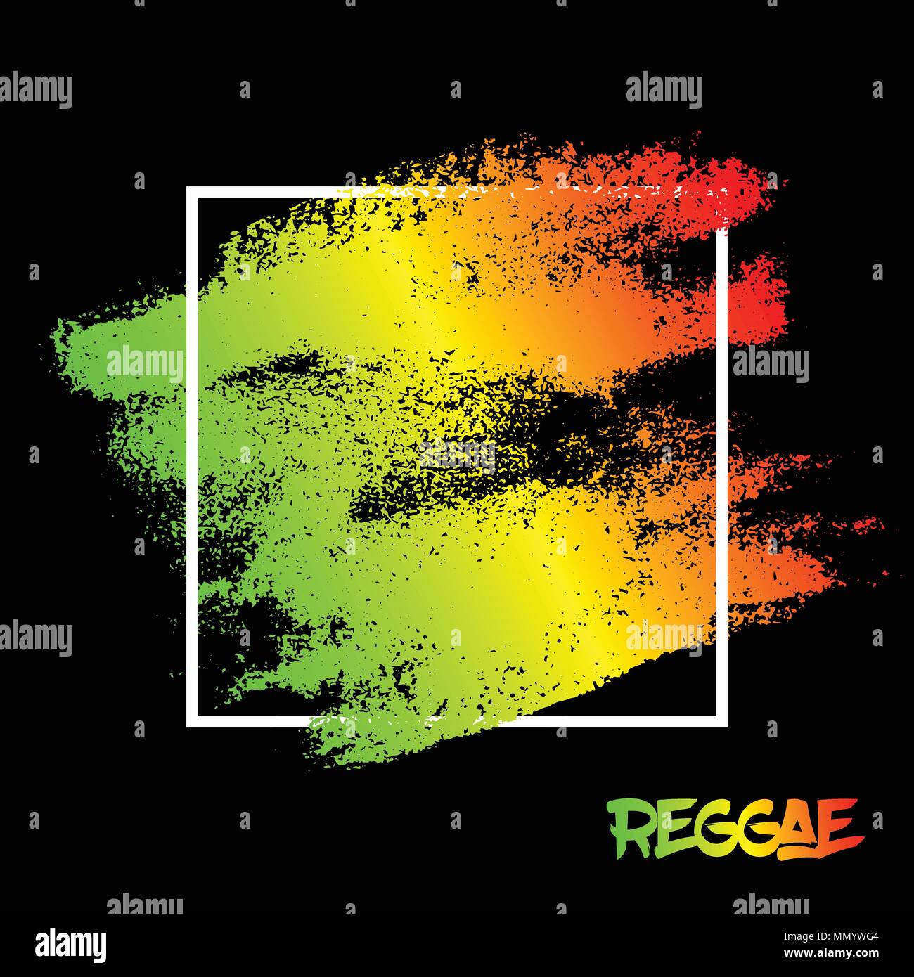 Abstract grunge bemalten Textur Hintergrund verkratzt. EPS 10 Vector Illustration reggae Farben grün, gelb, rot Stock Vektor