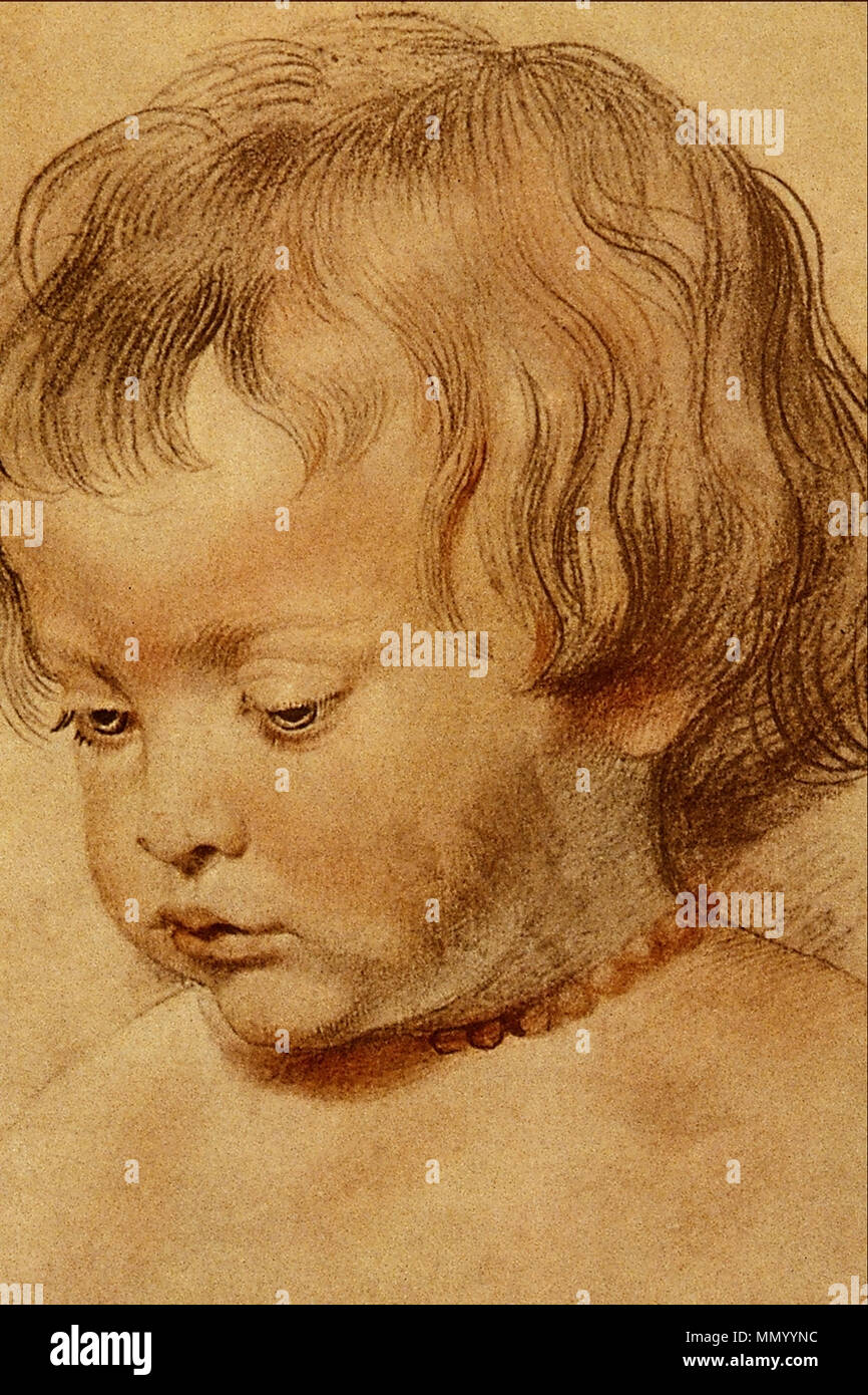 . Kopf eines jungen Kopf eines Jungen - Sir Peter Paul Rubens Stockfoto