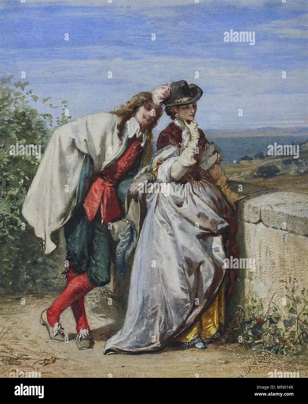 Henri Charles Antoine Baron - Scène de Parade nuptiale Stockfoto