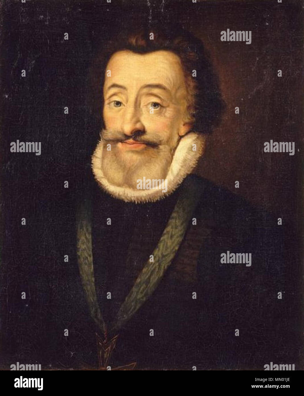 . Français: Portrait de buste du roi Henri IV. Portrait en buste d'Henri IV, Roi de France et de Navarre. 17. Jahrhundert. Henri 4 Legrand Stockfoto