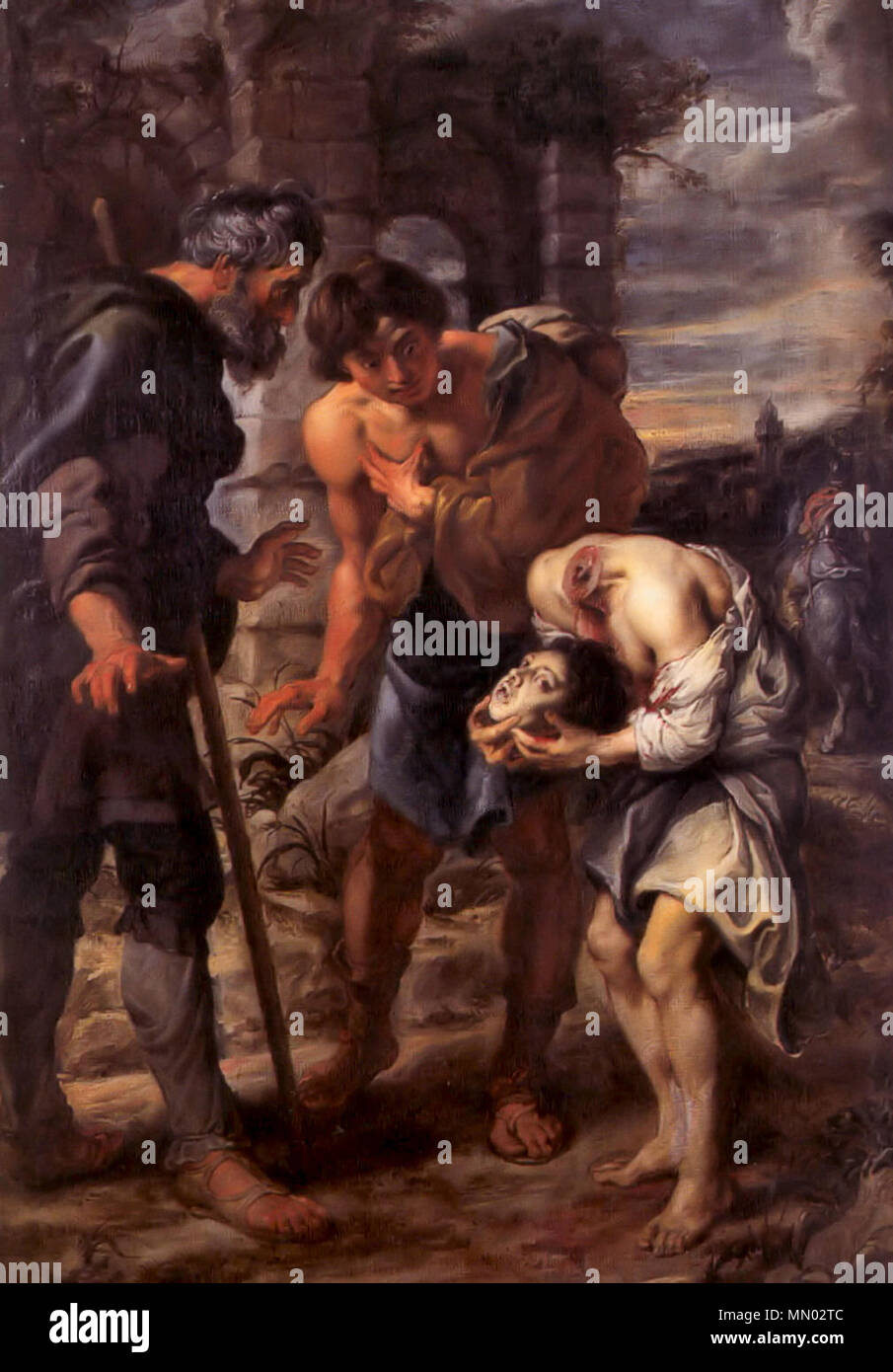 Het Mirakel van Sanctus Justus. 1630. Het Mirakel van Sanctus JUSTUS - Sir Peter Paul Rubens Stockfoto