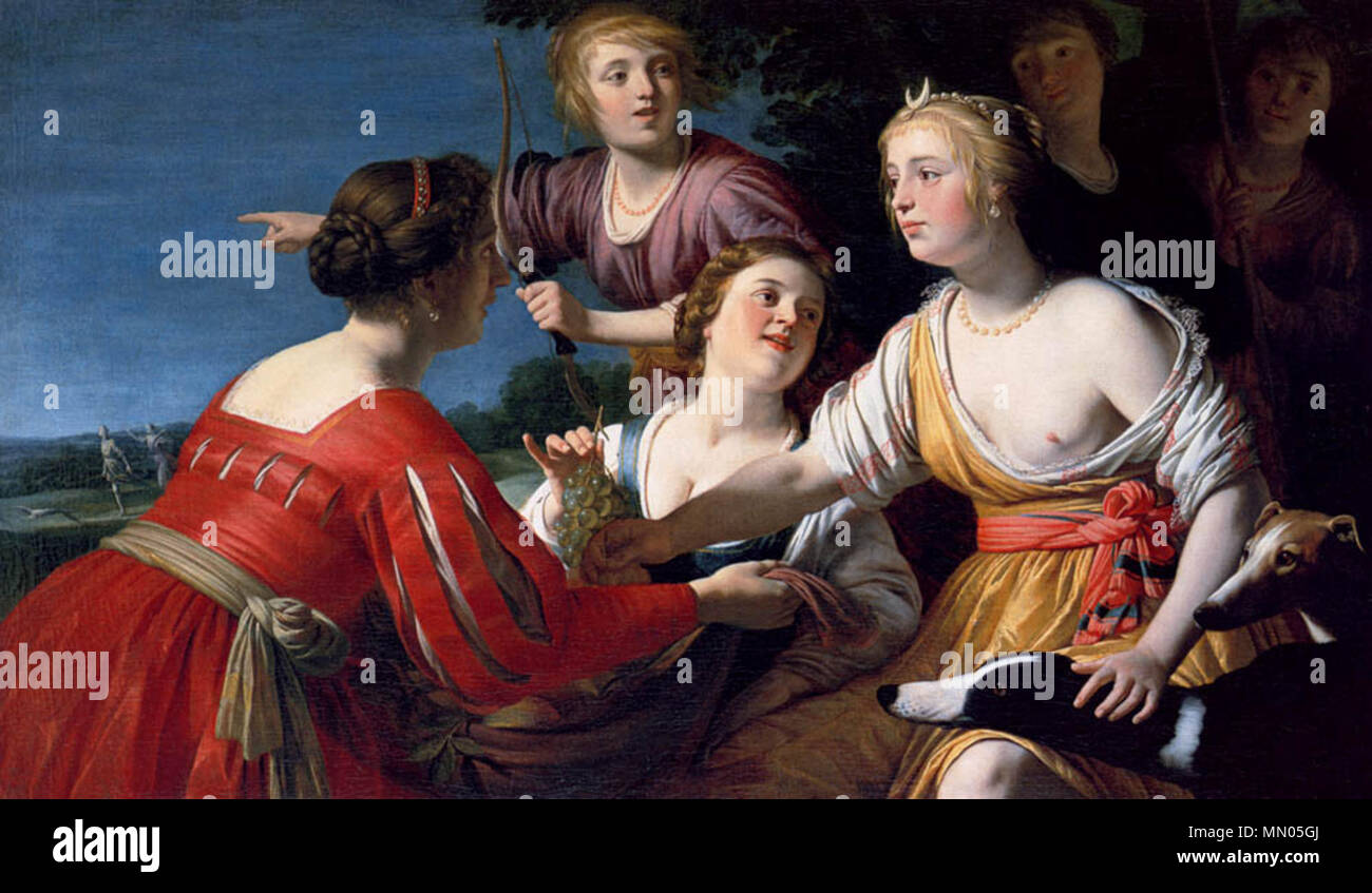 Englisch: Diana Ausruhen nach der Jagd, mit shepherdesses und zwei Windhunden, eine Landschaft hinaus. 17. Jahrhundert. Gerard van Honthorst - Diana Ausruhen nach der Jagd, mit Shepherdesses und zwei Windhunden, eine Landschaft jenseits Stockfoto Englisch: Diana Ausruhen nach der Jagd, mit shepherdesses und zwei Windhunden, eine Landschaft hinaus. 17. Jahrhundert. Gerard van Honthorst - Diana Ausruhen nach der Jagd, mit Shepherdesses und zwei Windhunden, eine Landschaft jenseits Stockfoto