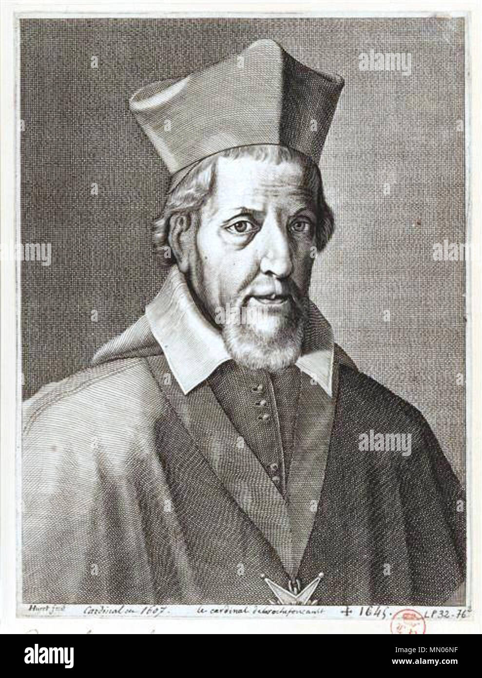 Huret, Kardinal François de La Rochefoucauld (1567-1645) Stockfoto
