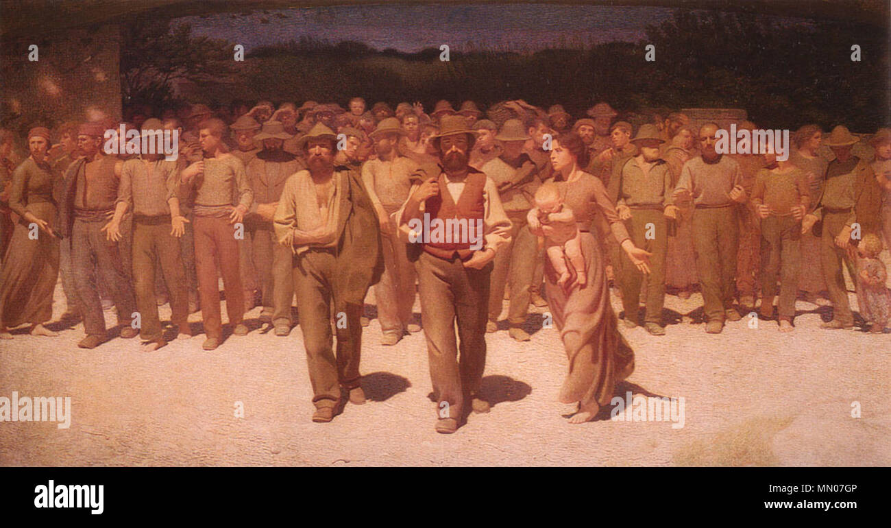 Italienisch: Il Quarto Stato Die Vierte Gewalt. 1901. Il quarto Stato (volpedo) Stockfoto