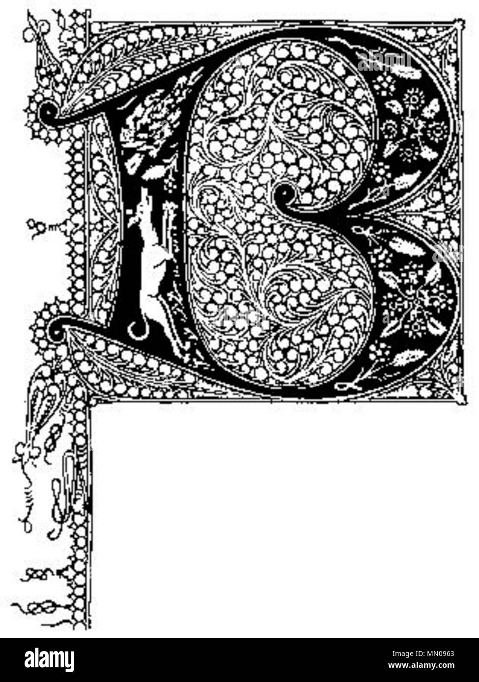 . Mainzer Psalter, erstmalige B. 1457. Diese Datei fehlt, Informationen zum Autor. Init 001 Stockfoto