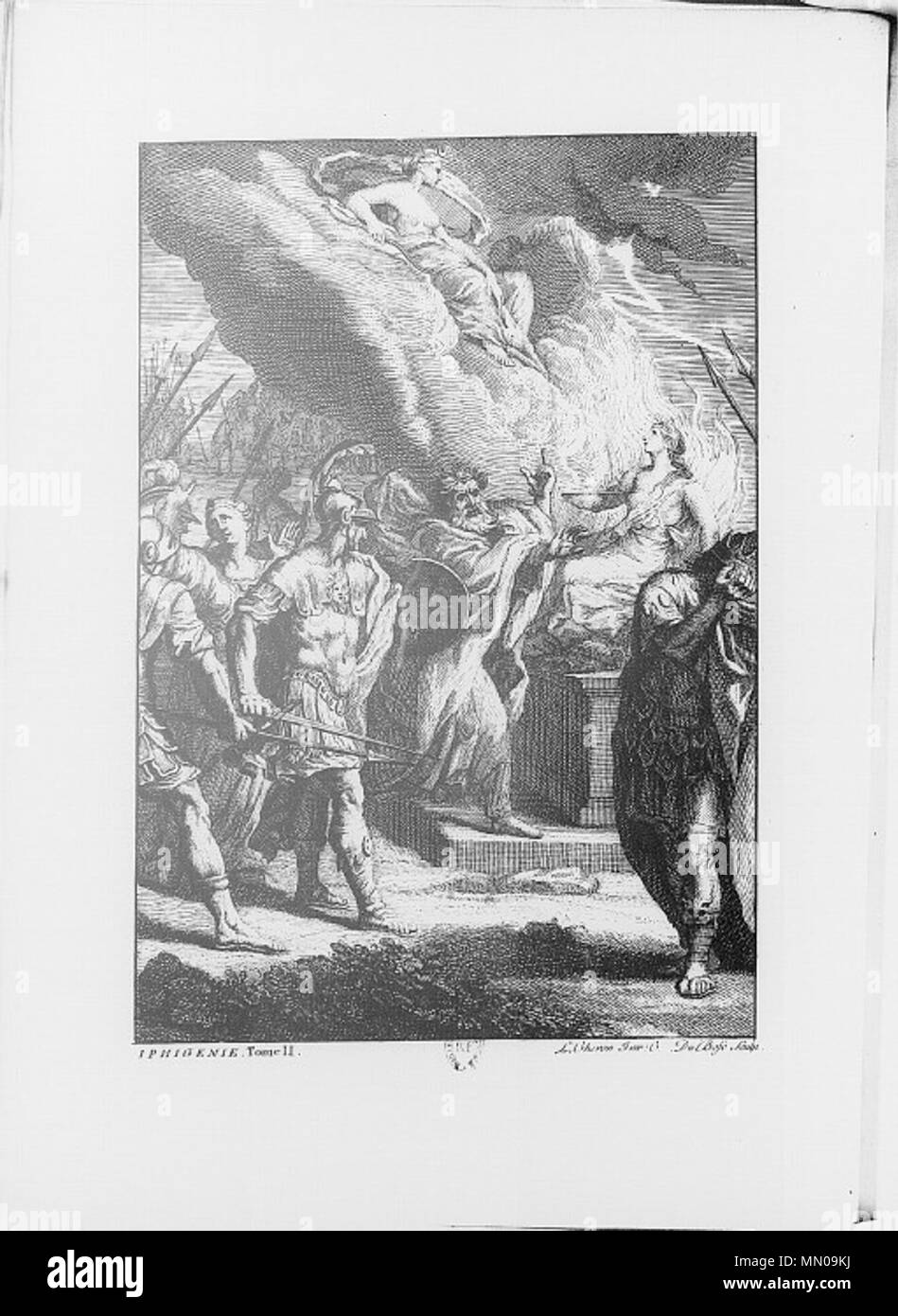 . Illustration für die letzte Szene von "iphigénie" (Jean Racine). . Upload: Mathsci Iphigenie Stockfoto