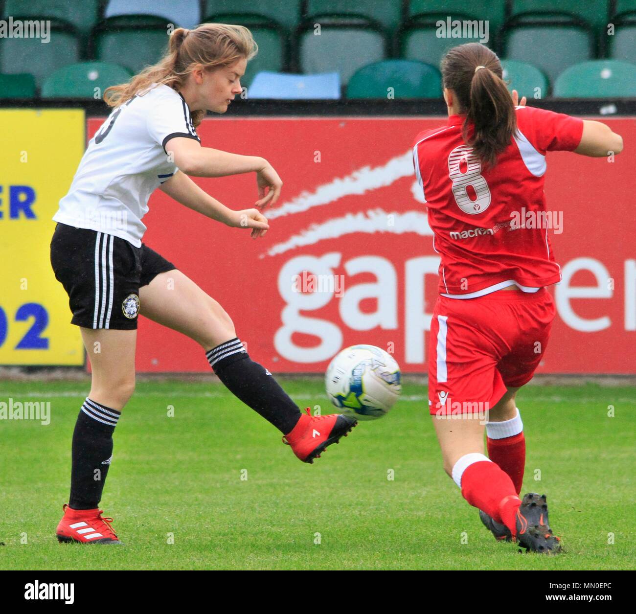 Rhyl UK, Rhyl Damen auf Abergavenny Damen in der Welsh Premier leauge, Credit Ian Fairbrother/Alamy Stockfoto