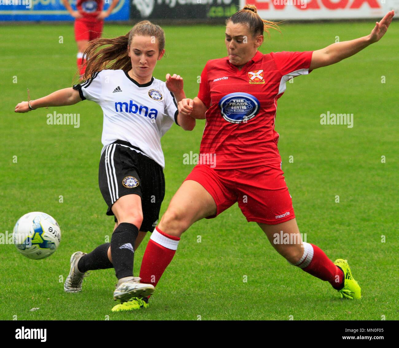 Rhyl UK, Rhyl Damen auf Abergavenny Damen in der Welsh Premier leauge, Credit Ian Fairbrother/Alamy Stockfoto