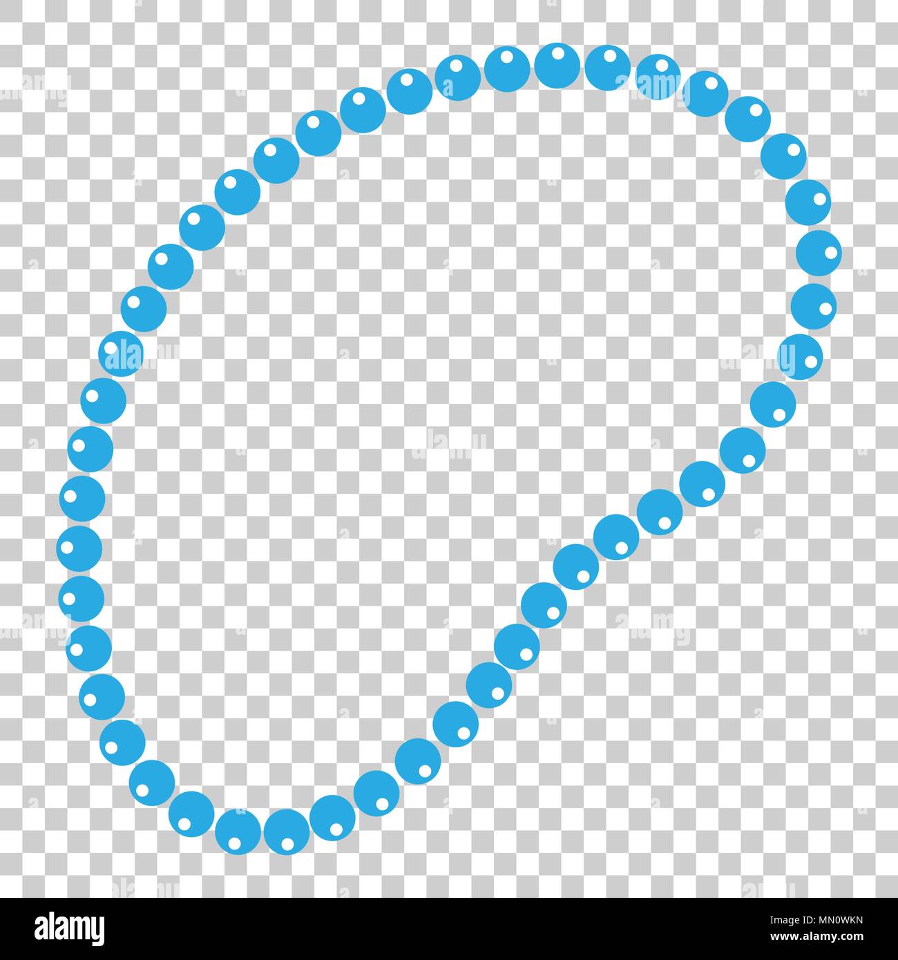 Halskette perlen Vektor Icon im flachen Stil. Mardi Gras Perlen Abbildung auf isolierte transparenten Hintergrund. Schmuck Business Konzept. Stock Vektor