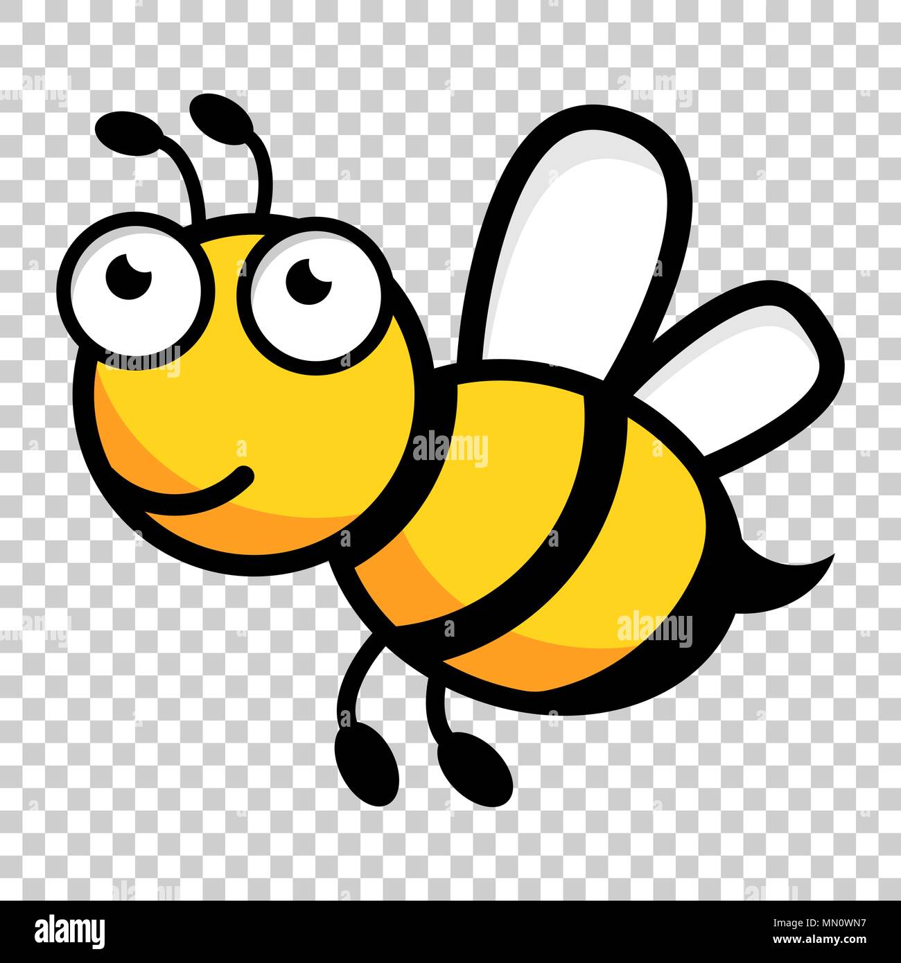 Cartoon Bee Logo Icon Im Flachen Stil Wespe Insekt Abbildung Auf Isolierte Transparenten Hintergrund Biene Geschaftskonzept Stock Vektorgrafik Alamy