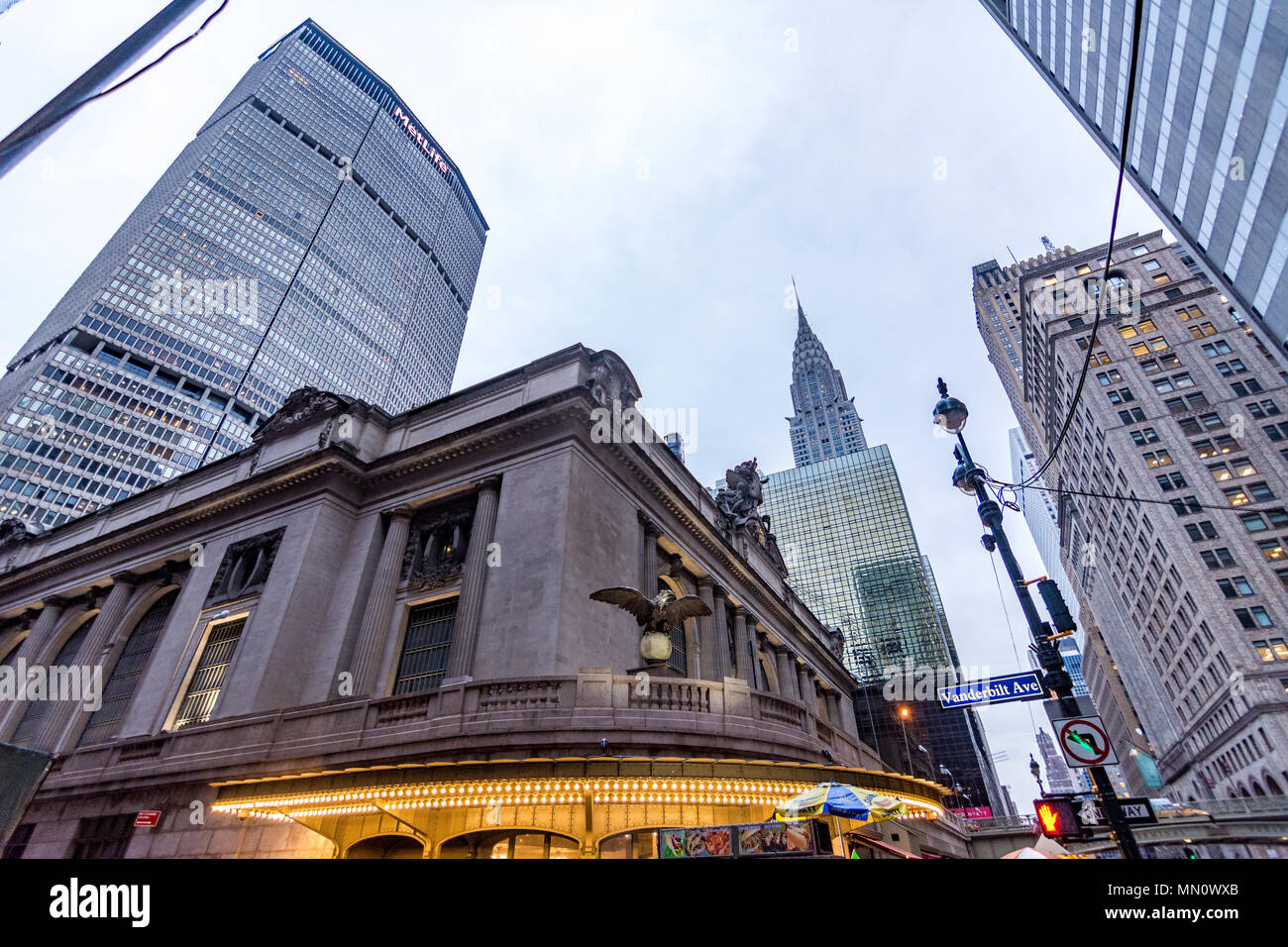 New York, USA - 28. März 2018: Der Hintereingang Äußere des legendären Central Station in New York Stockfoto