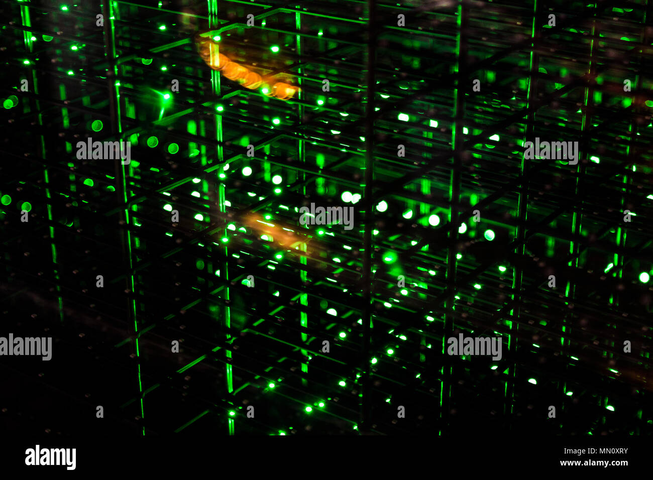 Grünen Matrix Hintergrund Stockfoto