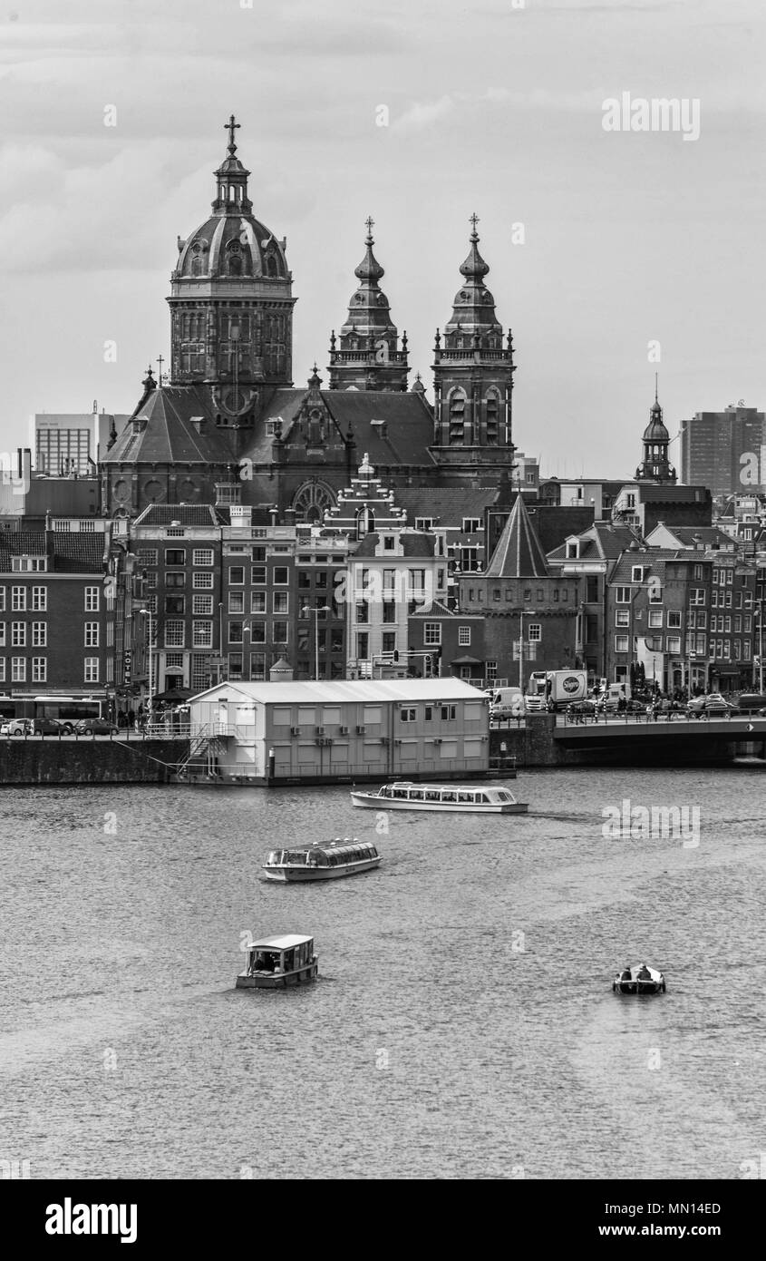 Stadt Amsterdam in den Niederlanden Stockfoto