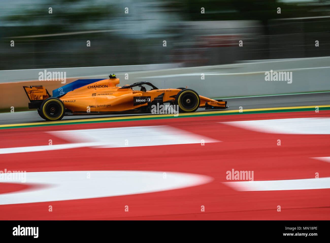 Barcelona, Spanien. 13. Mai, 2018: STOFFEL VANDOORNE (BEL) Laufwerke während der spanischen GP am Circuit de Catalunya in Barcelona seinen McLaren MCL 33 Credit: Matthias Oesterle/Alamy leben Nachrichten Stockfoto