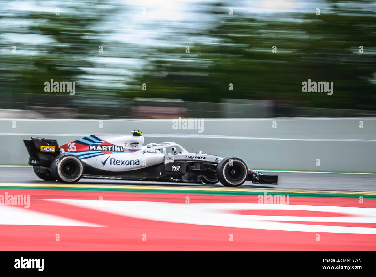 Barcelona, Spanien. 13. Mai, 2018: SERGEI SIROTKIN (RUS) Laufwerke während der spanischen GP am Circuit de Catalunya in Barcelona in seinem Williams FW41 Credit: Matthias Oesterle/Alamy leben Nachrichten Stockfoto