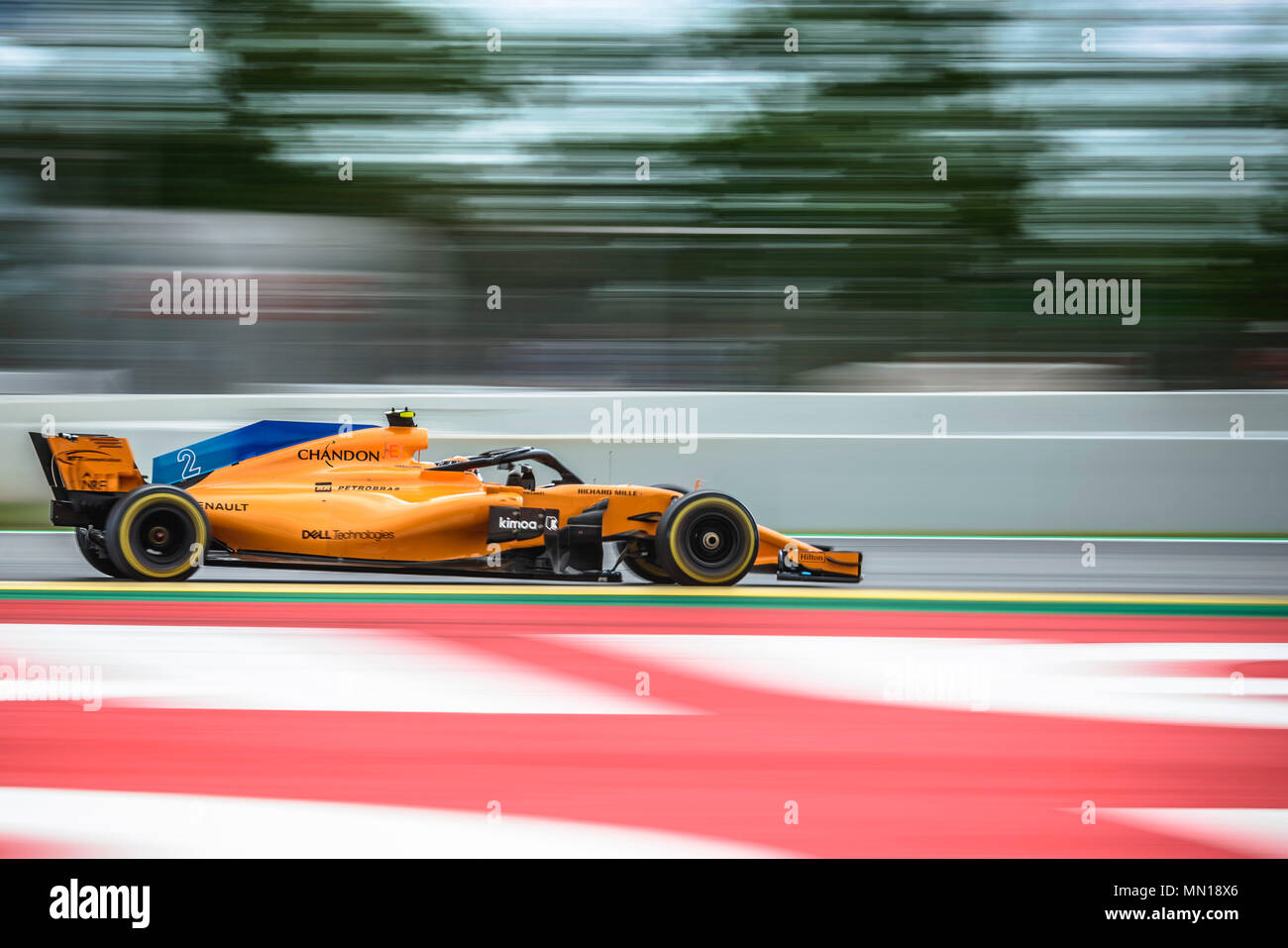 Barcelona, Spanien. 13. Mai, 2018: STOFFEL VANDOORNE (BEL) Laufwerke während der spanischen GP am Circuit de Catalunya in Barcelona seinen McLaren MCL 33 Credit: Matthias Oesterle/Alamy leben Nachrichten Stockfoto