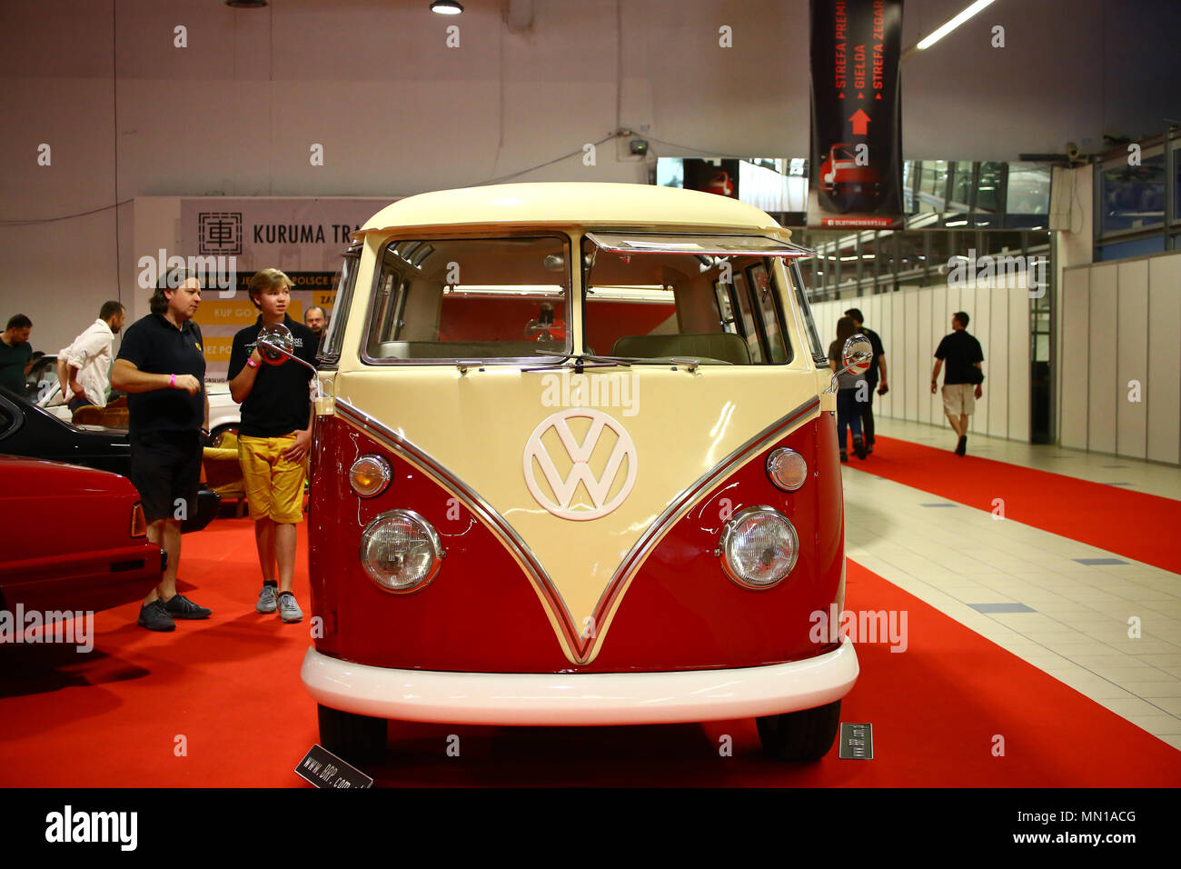 Polen, Corato, 13. Mai 2018: Oldtimer Show Hosts an ptak Expo Center, international bekannte Marken und nostalgischen polnischen Autos. © Jake Ratz/Alamy leben Nachrichten Stockfoto