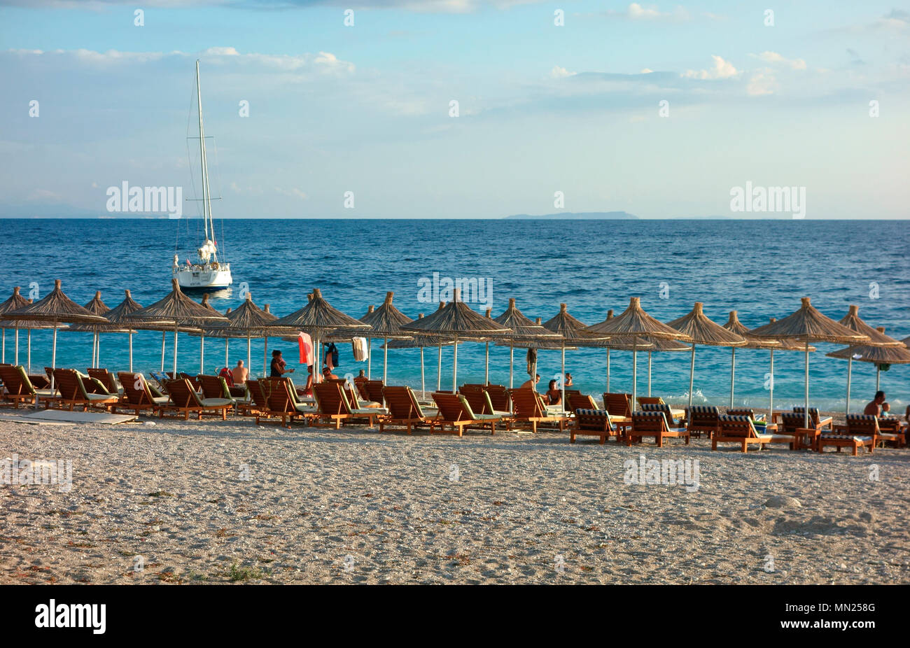 Dhermi Strand, Albanien Stockfoto