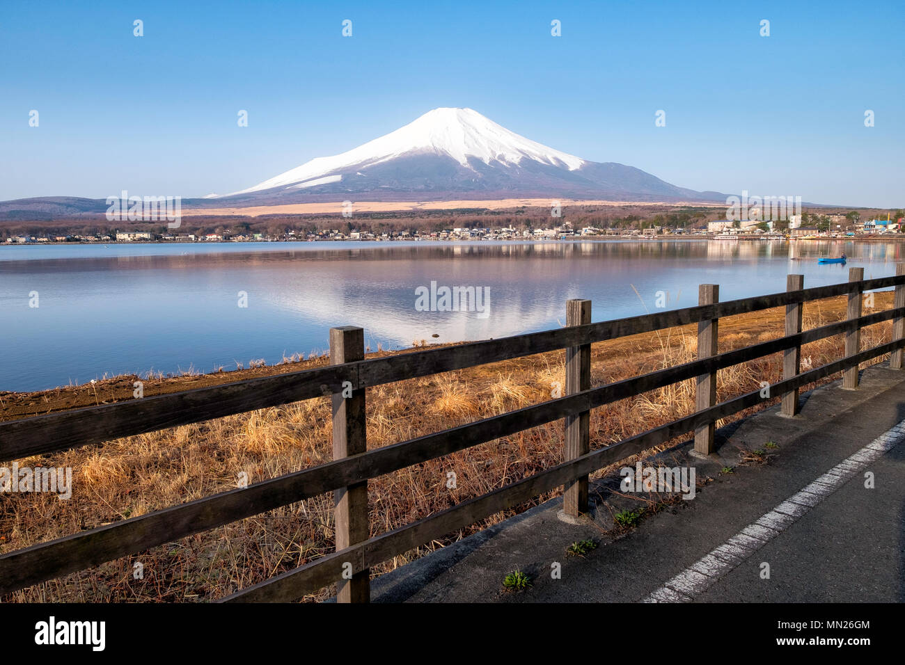 Morgen Leben um Yamana See//Mt. Fuji Japan Stockfoto