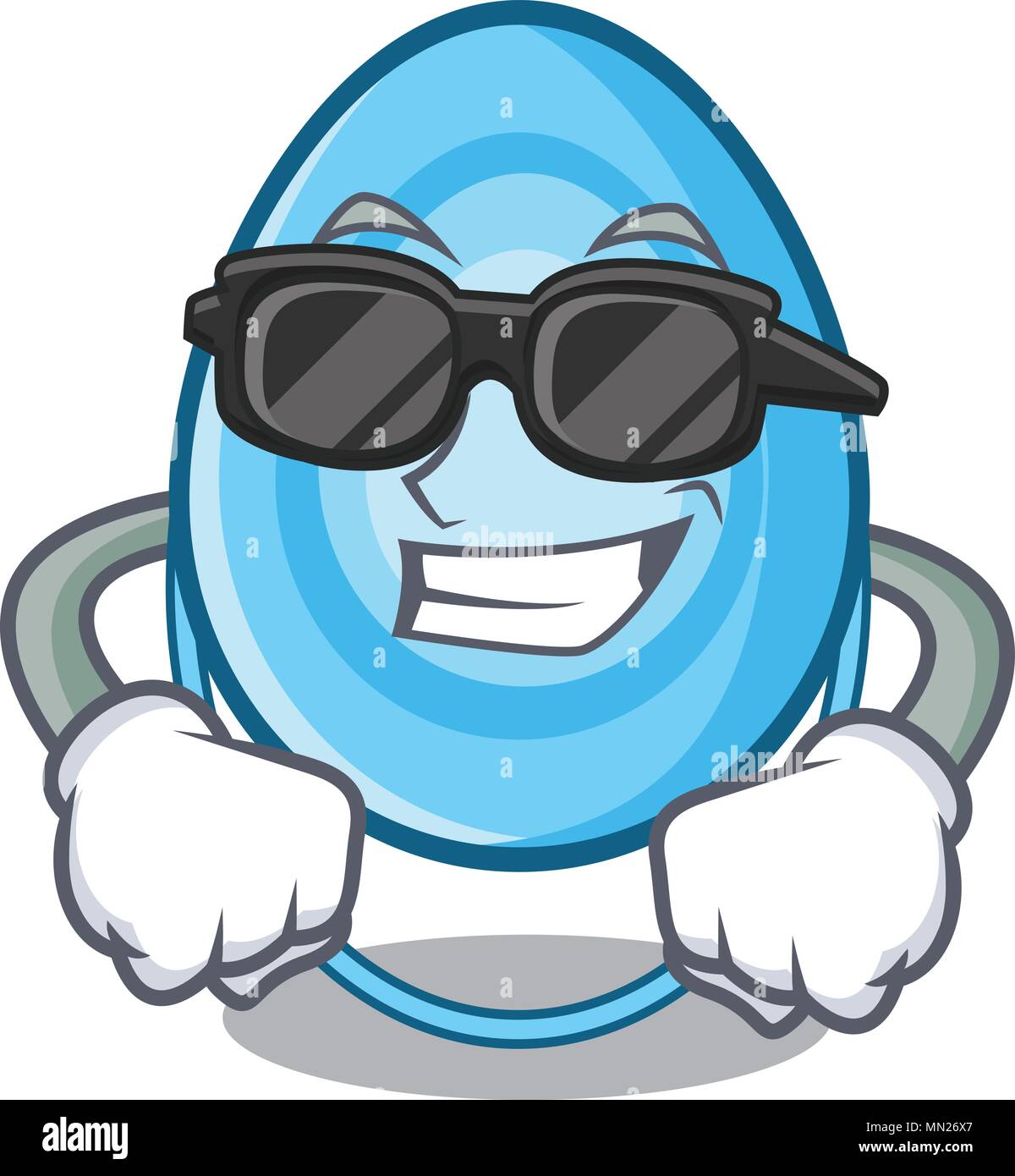 Super cooles Sauerstoffmaske Charakter Cartoon Stock Vektor