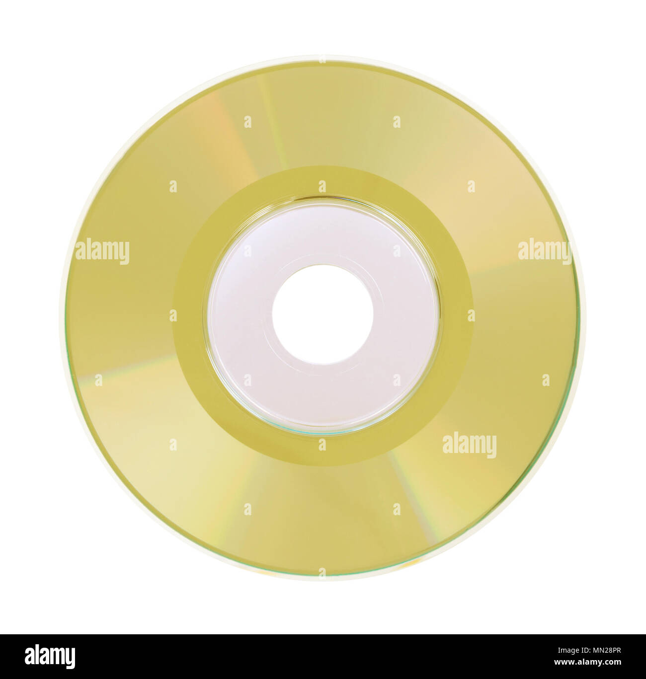 Mini-CD oder DVD isoliert auf weißem Hintergrund Stockfoto