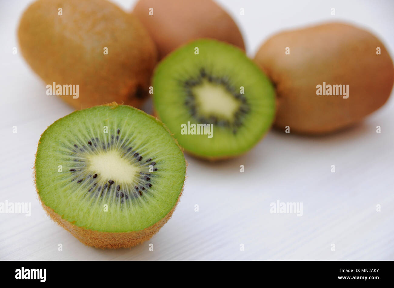Ssliced Kiwi closeup Stockfoto