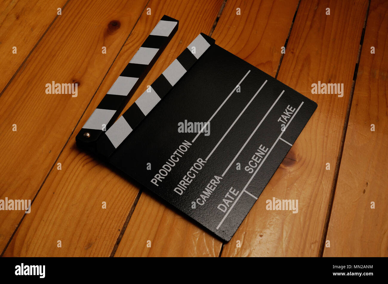 Schiefer für die Film- und Videoproduktion Stockfoto