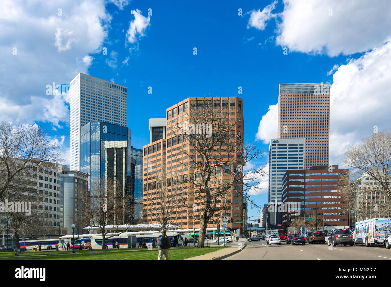 Die Innenstadt von Denver, Colorado, USA. Stockfoto