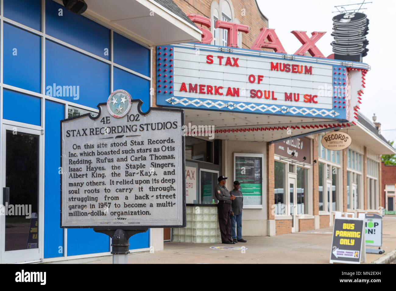 Memphis, Tennessee - Das stax Museum der Amerikanischen Soul Musik, dem ehemaligen Standort der Stax Records. Stockfoto