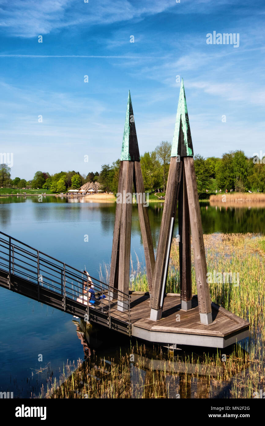 Britzer Garten Neukolln Berlin Deutschland 2018 Junges Paar