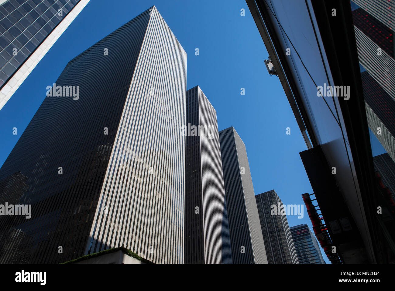 Wolkenkratzer in Manhattan, New York City. Stockfoto