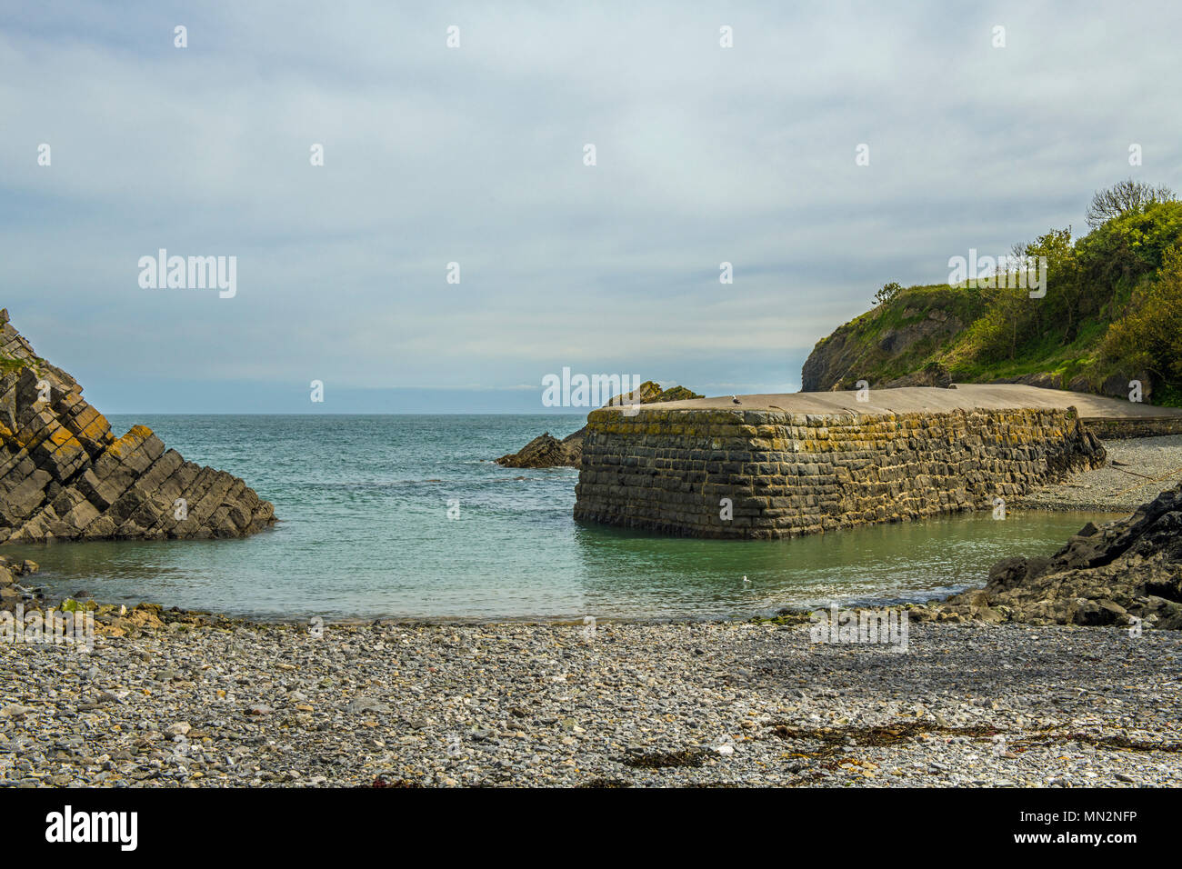 Aufbau Quay im Süden von West Wales Pembrokeshire Coast Stockfoto